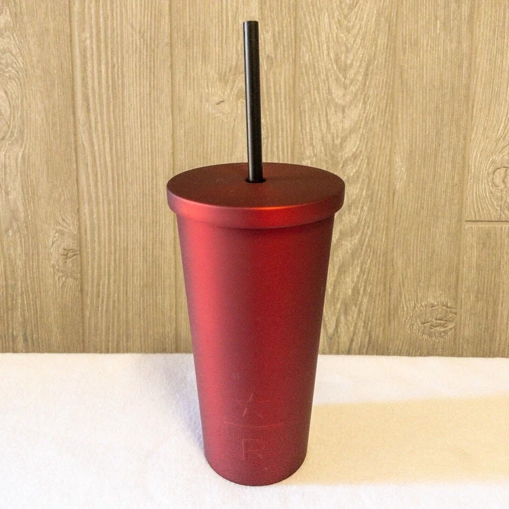 Starbucks Reserve Exclusive Soft Touch Red Burgundy Stainless Steel 16oz Tumbler